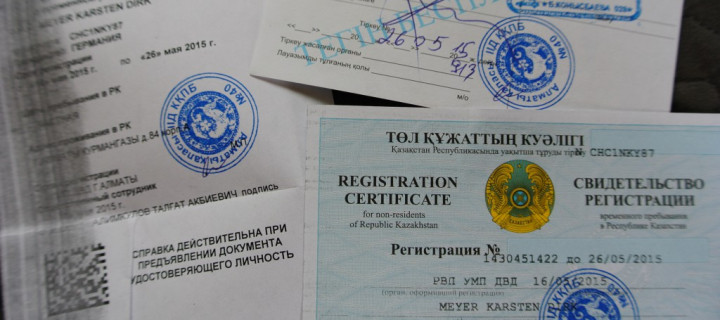 Registrierung bei der Einreise nach Kasachstan, Turkmenistan und Russland